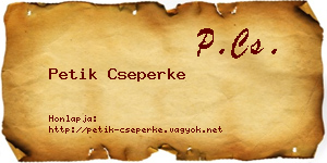 Petik Cseperke névjegykártya